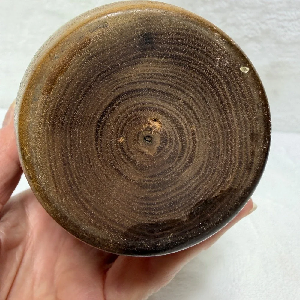Handcrafted Russian Olive Wood Natual Burl Pattern Vase Rustic Farmhouse Decor